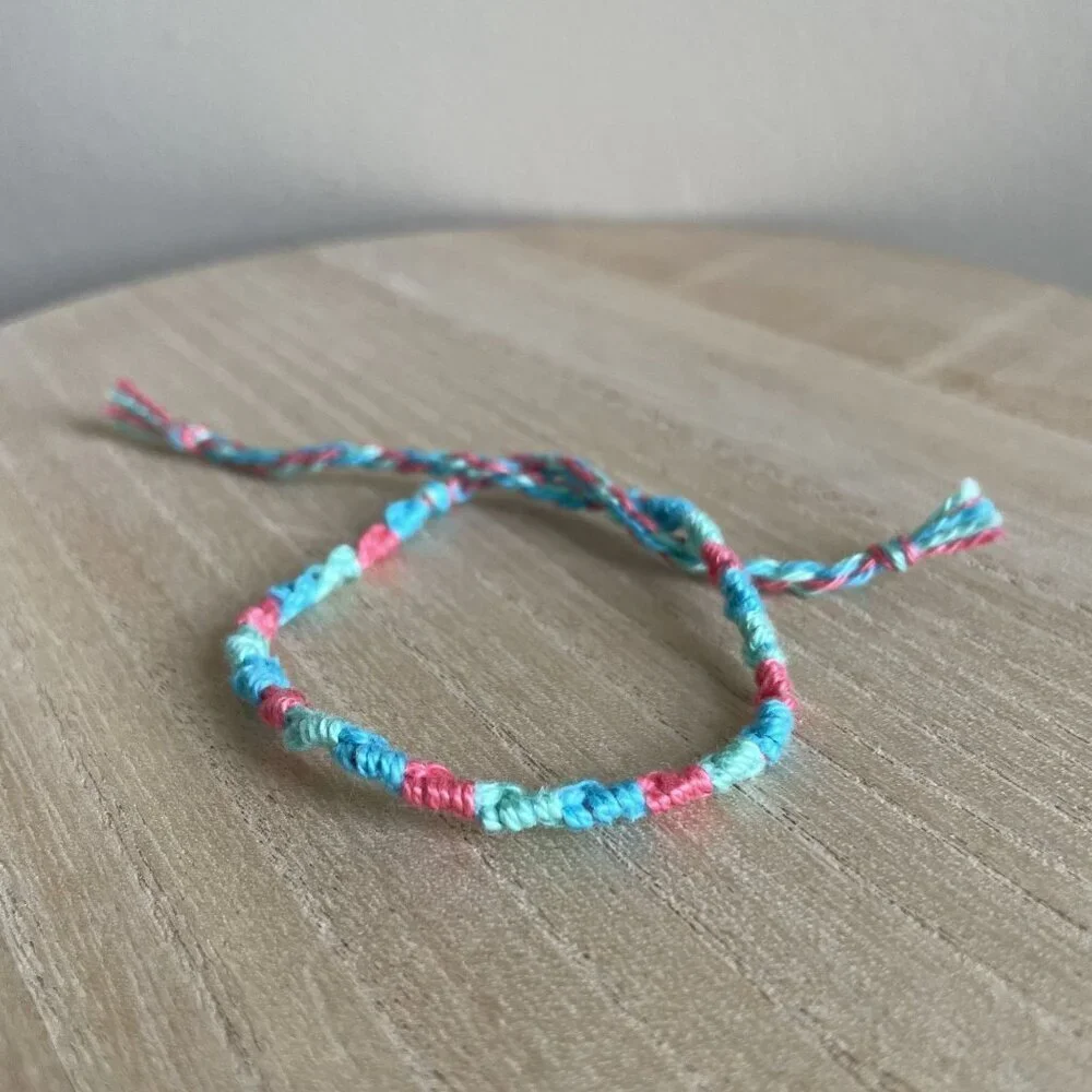Madelyn Bracelet, anklet, trendy, comfortable, tie, embroidery thread, woven, gi - Picture 1 of 1